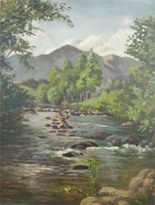 Image of Untitled (Landscape with River and Rocks)