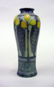 Image of Vase with Japanese Plum Design