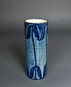 Image of Cylindrical Vase with Pecan Design