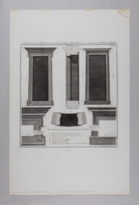 Image of Dimostrazione delle mostre esterne, ed interne della Fenestra a campana del Temop di Vesta, from "Architectural Studies"