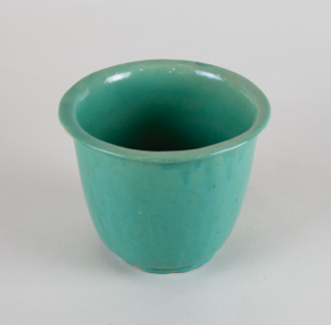 Image of Handbuild Vase with Green glaze