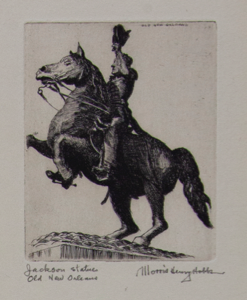 Image of Jackson Statue, from "Four Small Vieux Carre Prints"