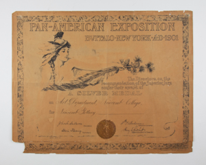 Image of Silver Medal Award, Pan-American Exposition, Buffalo, NY