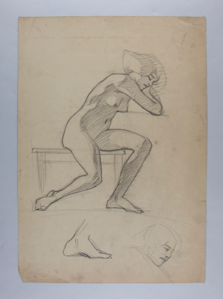 Image of Untitled (nude female study) (Two-sided, recto & verso)