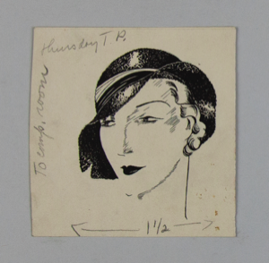 Image of Woman's Profile with Hat