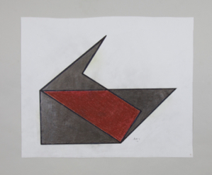 Image of Untitled (White with Red and Black)