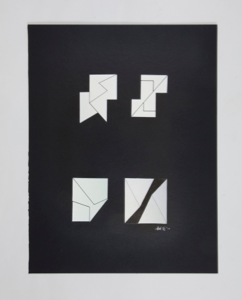 Image of Untitled (White Shapes on Black Background)