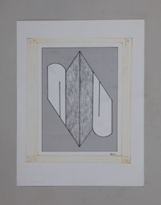 Image of Untitled (Grey with Orange Border)