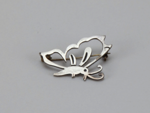 Image of Silver Bufferfly Shaped Pin