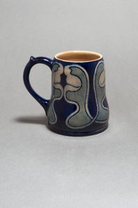 Image of Mug with Abstract Foliage Design