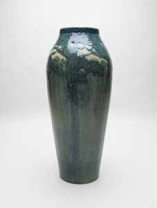 Image of Vase with Pine Tree Design