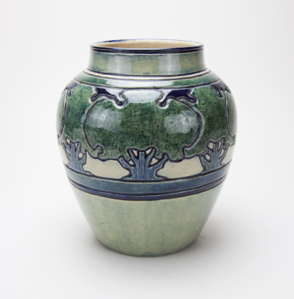 Image of Vase with Oak Tree Design