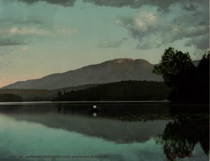 Image of Mt. Ampersand from Round Lake, Adirondack Mountains