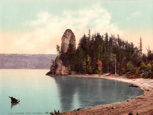 Image of Rooster Rock, Columbia River, Oregon