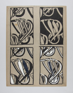 Image of Untitled (four design studies of a leaf)