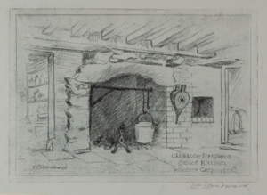 Image of Old Stone Fireplace - Wooster Carpenter Place