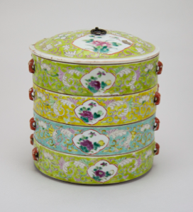 Image of lunch boxes, stacking, w/lid