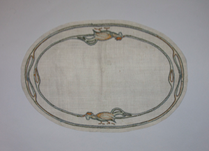 Image of Oval Placemat with Rooster Design