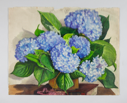 Image of Still Life (hydrangea in vase sitting on book)