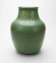 Image of Large Green Vase with Cracked Detail