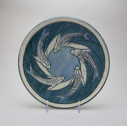 Image of Plate with Koi Fish Design