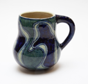 Image of Mug with Round Bottom and Abstract Swirl Design