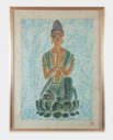 Image of Praying Figure on Lotus