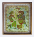 Image of Bountiful Fruit and Leaves Painting, Reverse Glass