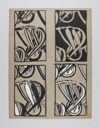 Image of Untitled (four design studies of a leaf)