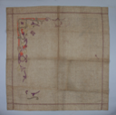 Image of Square Tablecloth with Unfinished Floral Design